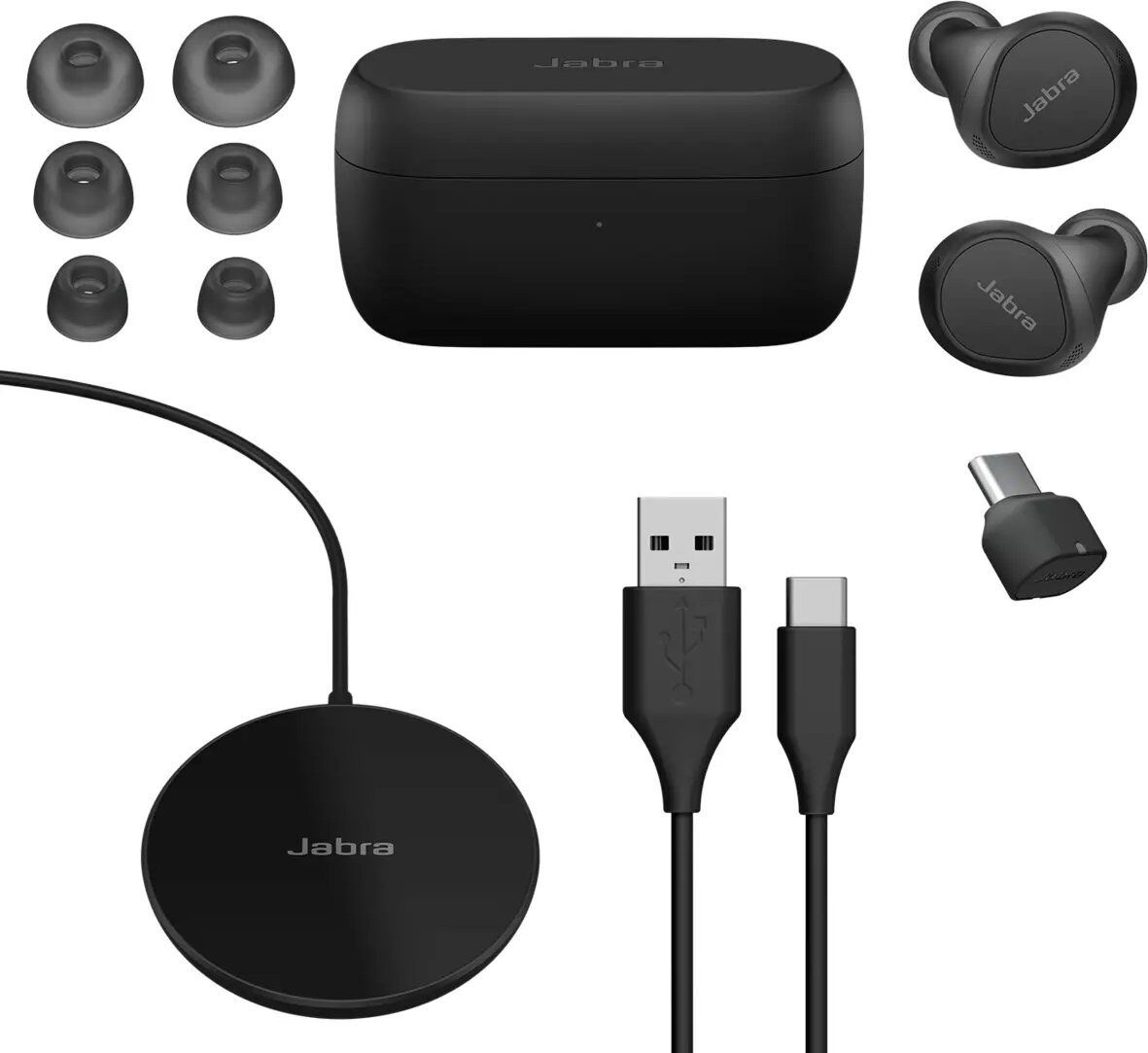 Słuchawki Jabra Evolve2 Buds USB-C + ładowarka indukcyjna (20797-989-889)