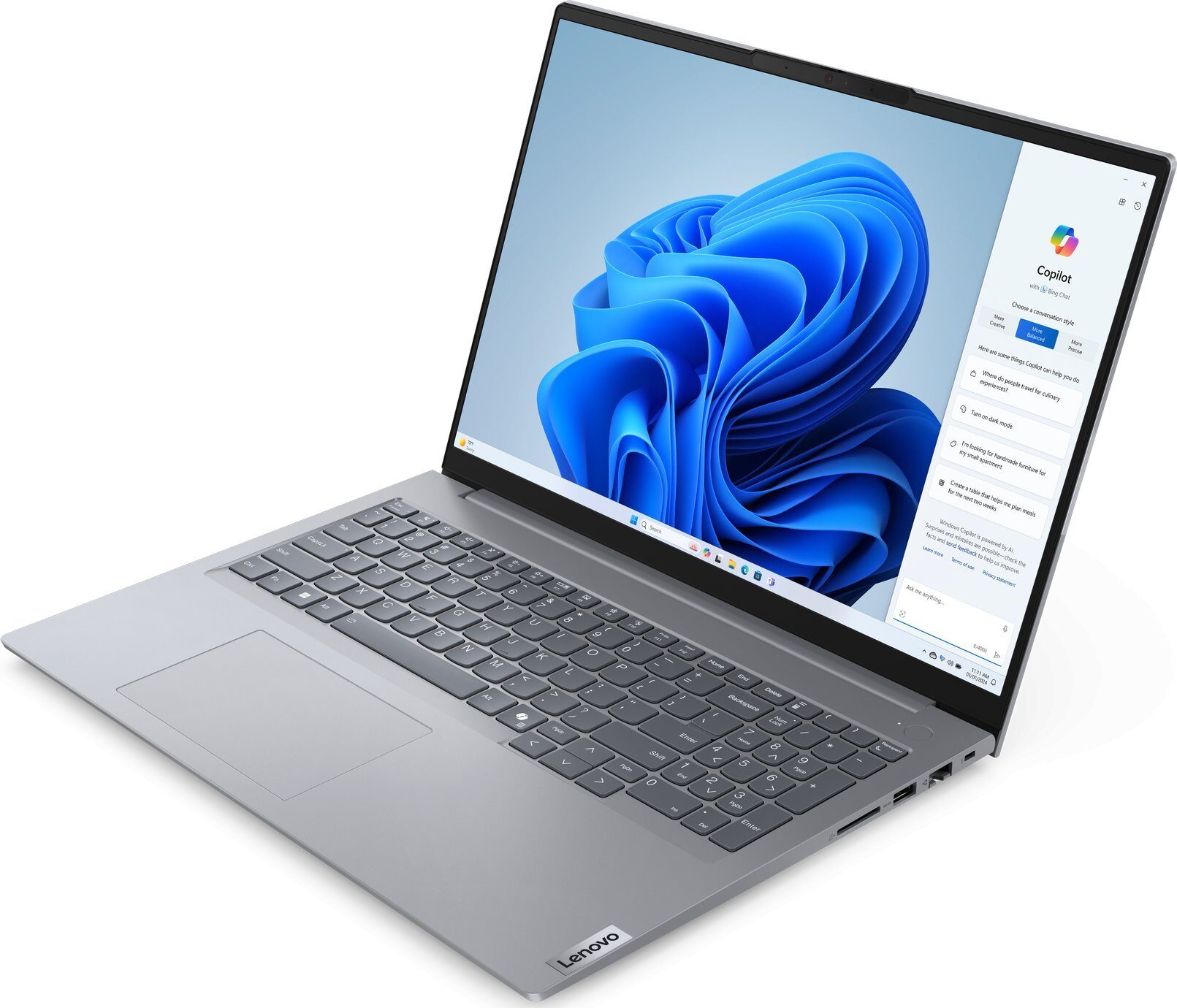 13473384_2_f Laptop Lenovo ThinkBook 16 G7 ARP Ryzen 5 7535HS / 16 GB / 512 GB / W11 Pro (21MW000TPB)
