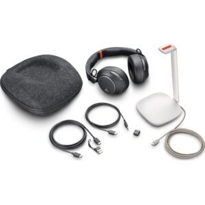 13670757_0_f Słuchawki Poly Voyager Surround 85 - Voyager Surround 80 series - Headset - nausznicowy - Bluetooth - bezprzewodowy - aktywna redukcja hałasu - Adapter USB-C via Bluetooth - czarny - certyfikowany UC