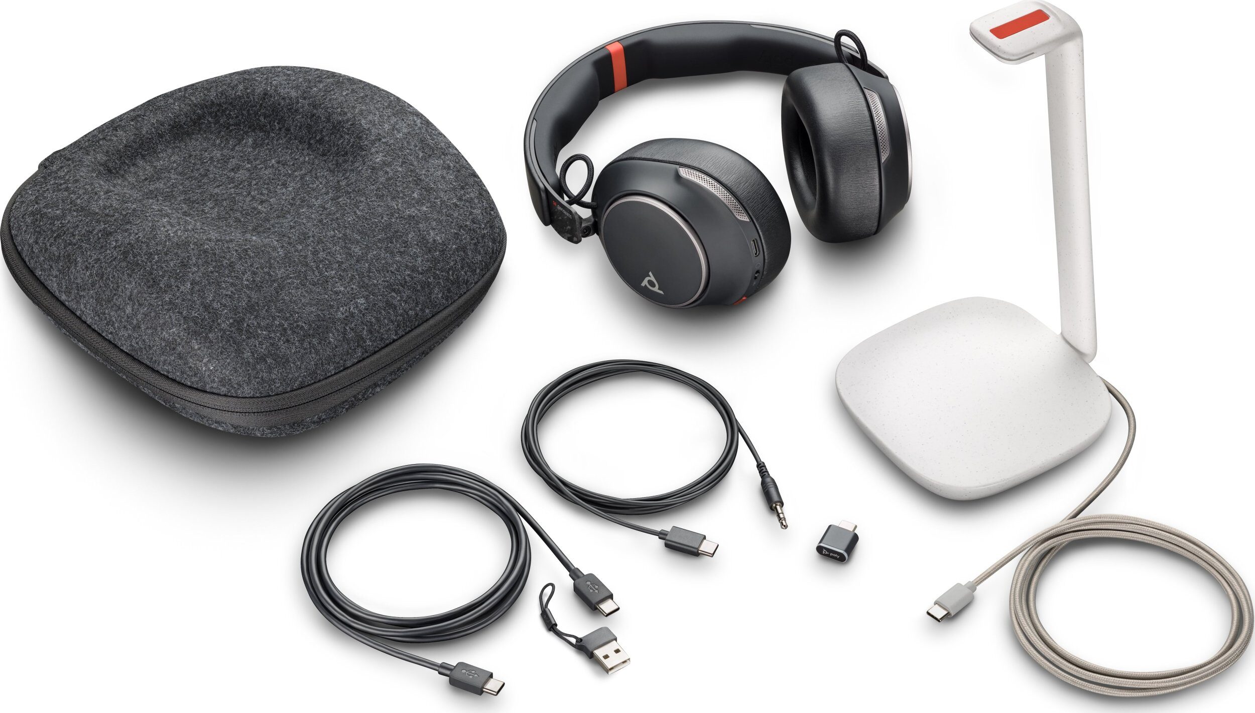 13670757_0_f Słuchawki Poly Voyager Surround 85 - Voyager Surround 80 series - Headset - nausznicowy - Bluetooth - bezprzewodowy - aktywna redukcja hałasu - Adapter USB-C via Bluetooth - czarny - certyfikowany UC