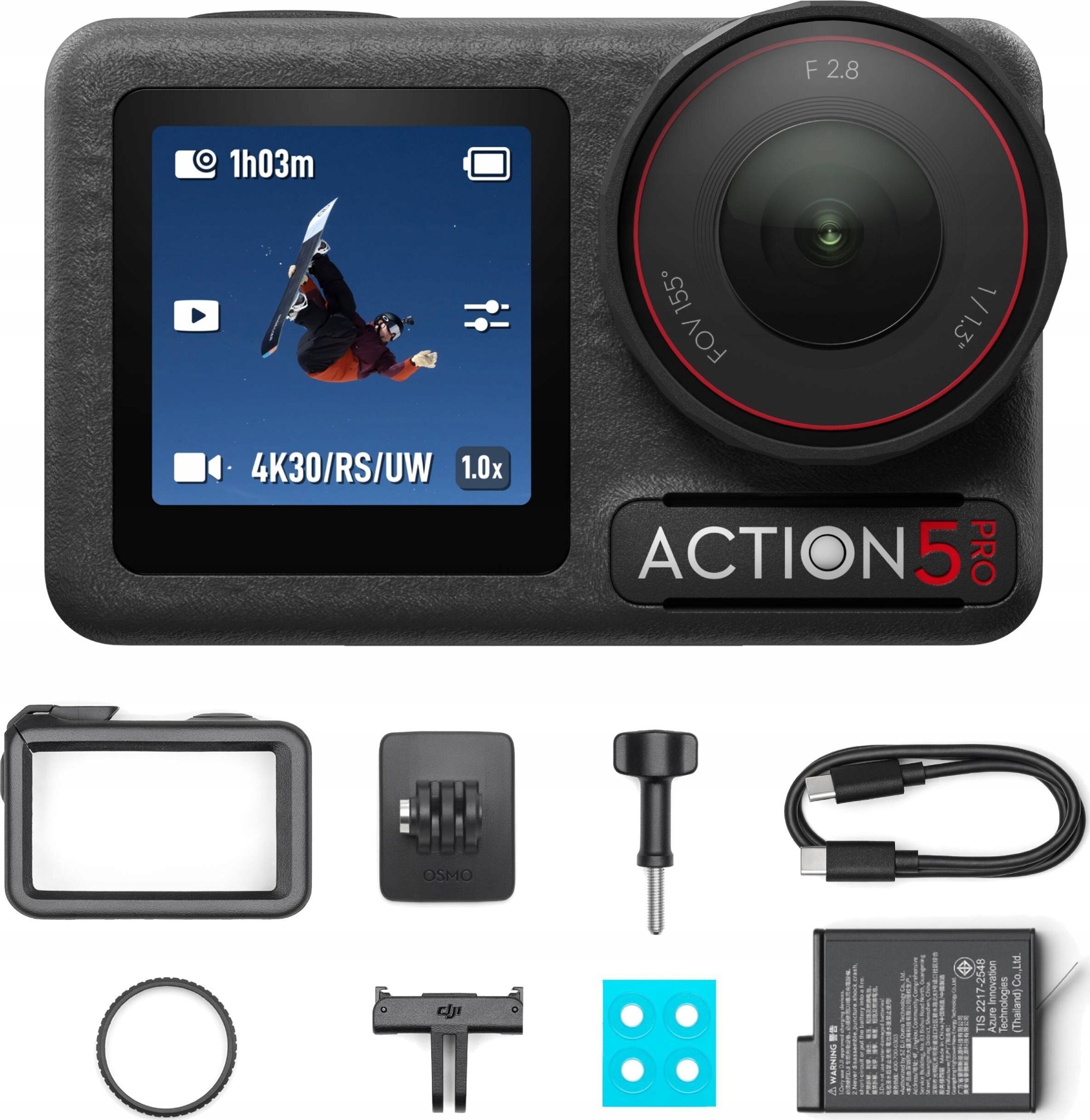 Kamera DJI Osmo Action 5 Pro Standard Combo czarna