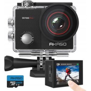 Kamera AKASO Zestaw EK7000 Pro 4K 20MP kamera podwodna sportowa karta pamięci 64GB