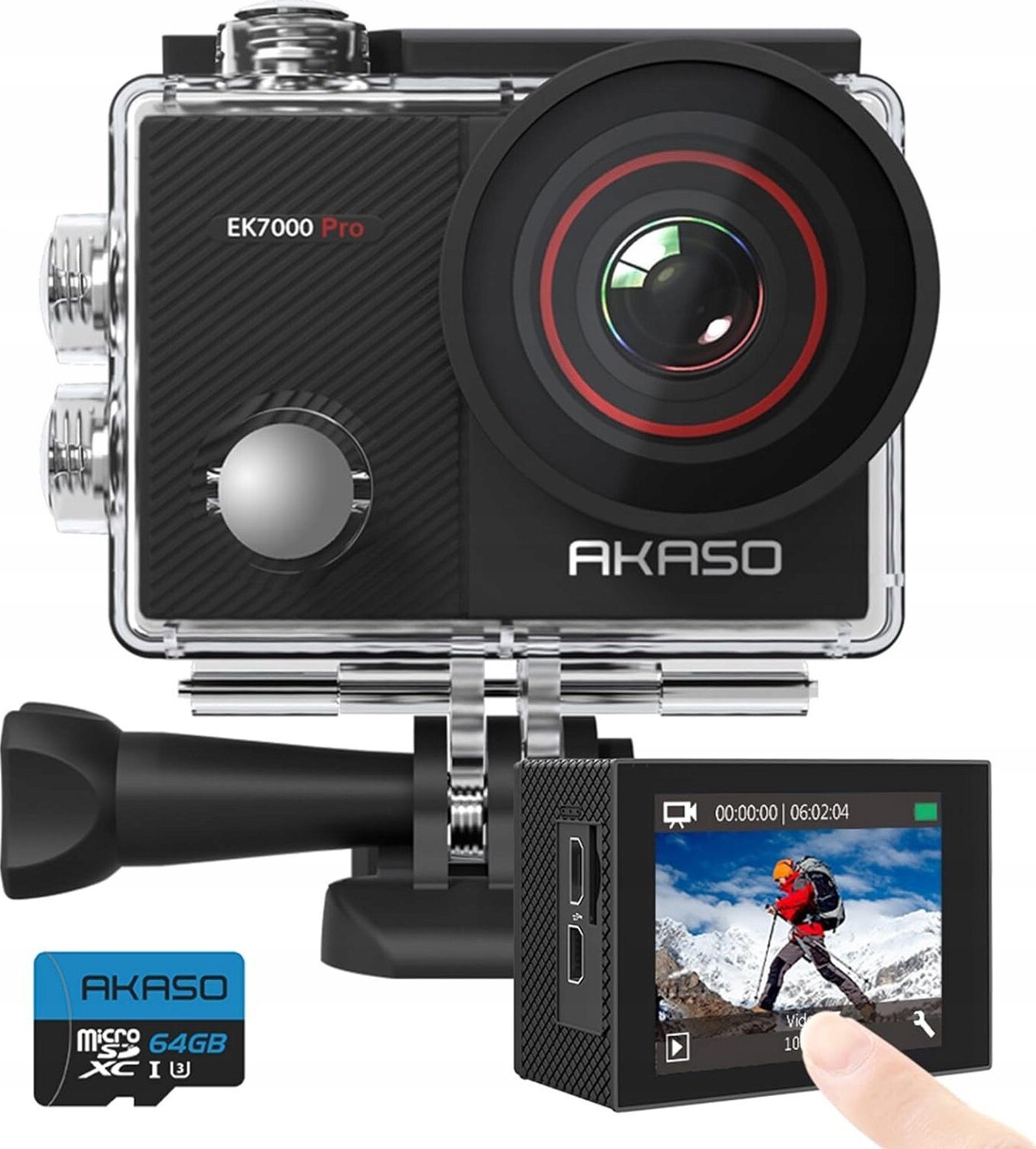 14245694_0_f Kamera AKASO Zestaw EK7000 Pro 4K 20MP kamera podwodna sportowa karta pamięci 64GB