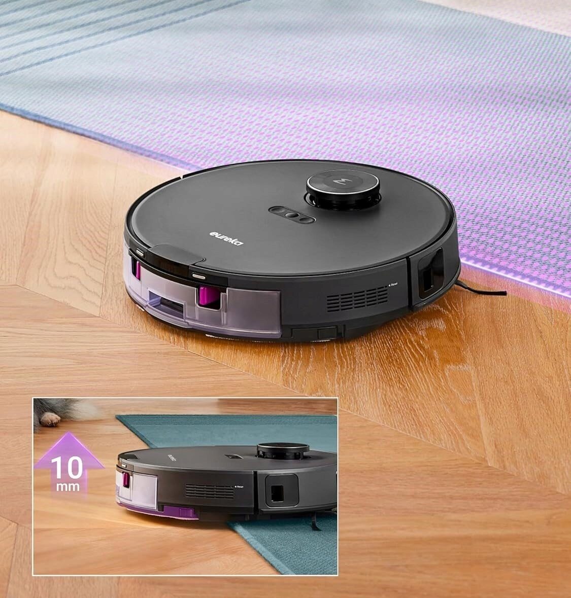 Robot sprzątający AECO EUREKA E20 Plus robot odkurzający myjący stacja odsysająca 8000 Pa 300 m2