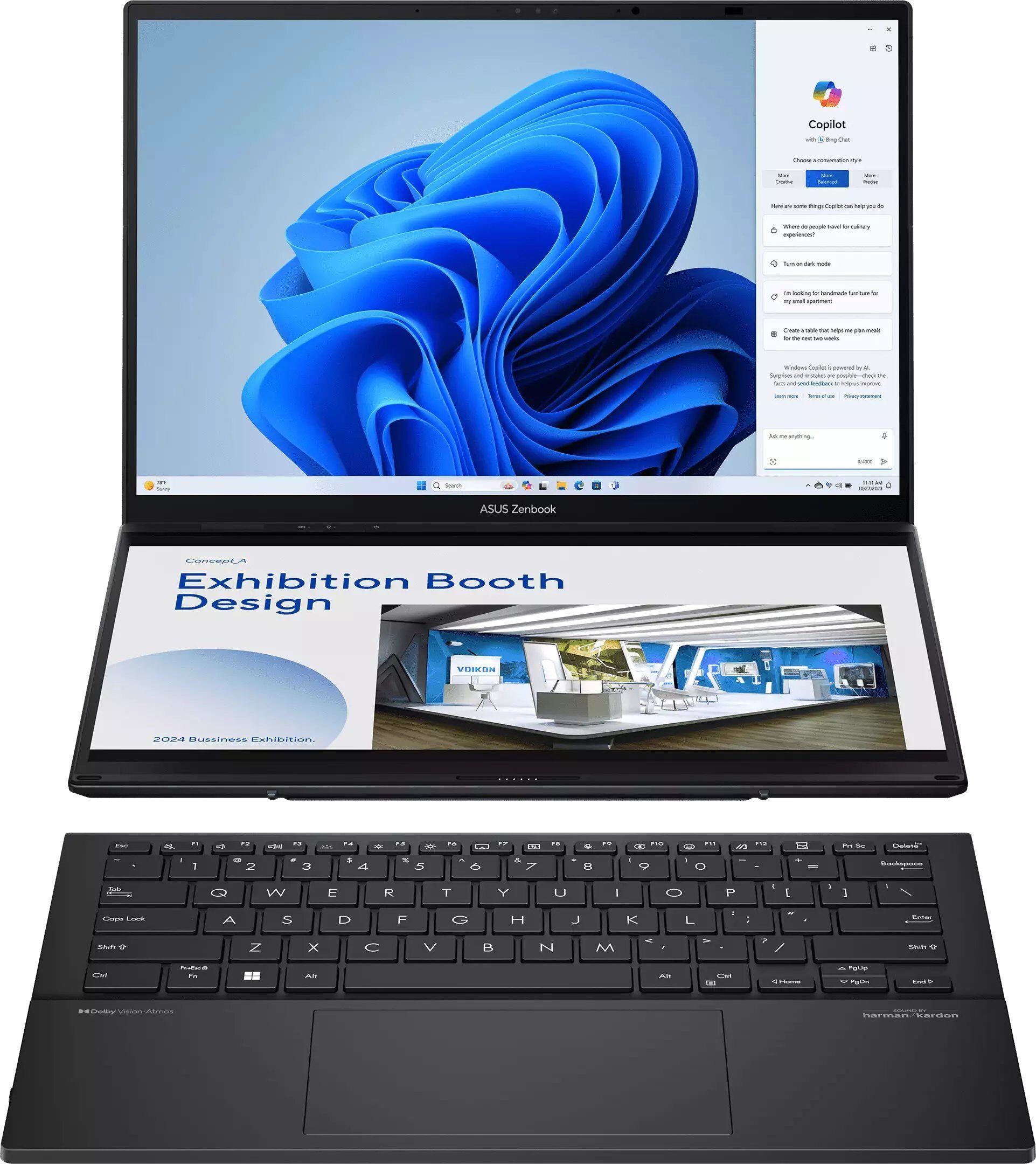 14687174_5_f Laptop Asus Zenbook Duo UX8406 Ultra 9 285H / 32 GB / 2 TB / W11 (UX8406CA-PZ009W)