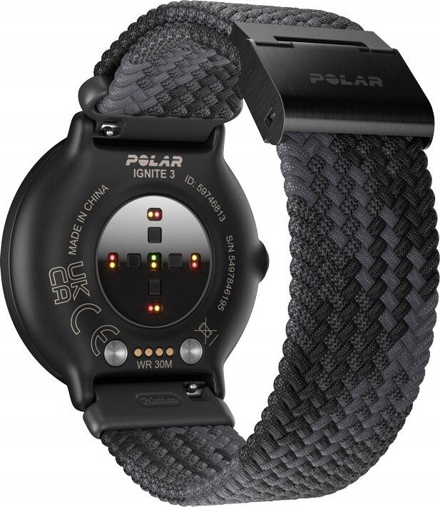 14691330_1_f Smartwatch Polar Polar Ignite 3 S-L, black/black braided