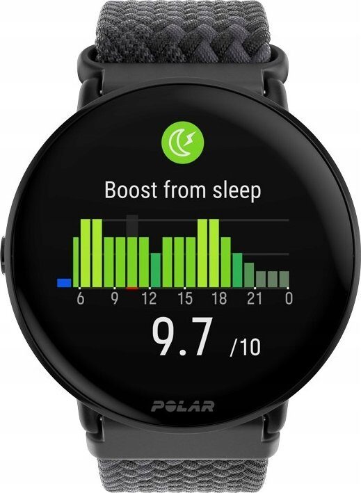 14691330_3_f Smartwatch Polar Polar Ignite 3 S-L, black/black braided