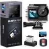 Kamera AKASO Zestaw Brave 4 Pro Action Cam 4K30FPS 20MP 64GB kamera sportowa