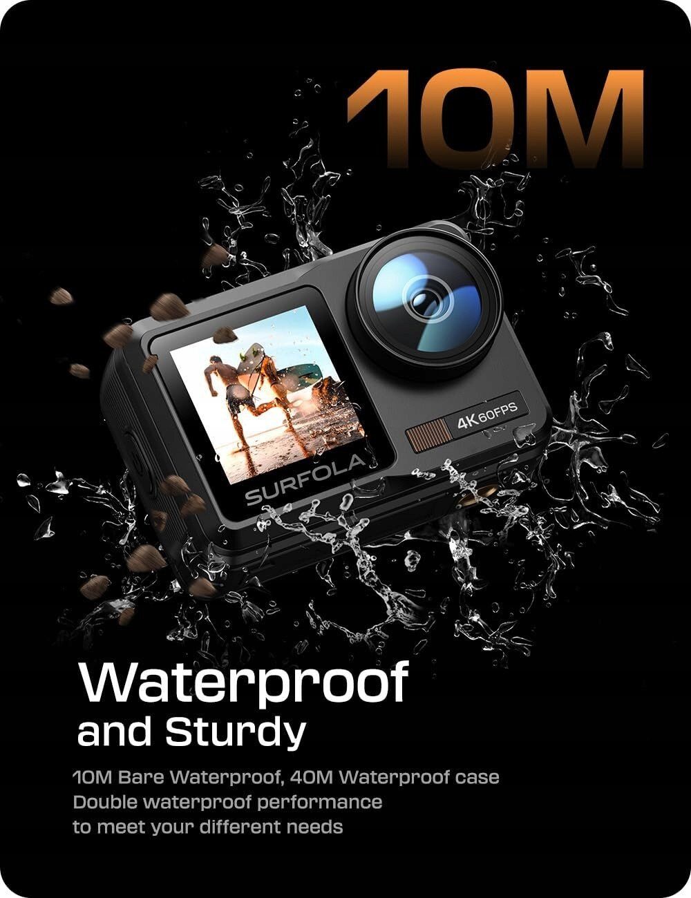 14922850_2_f Kamera AKASO Surfola SF630 Action Cam 4K 60 FPS kamera podwodna sportowa WiFi 1350 mAh
