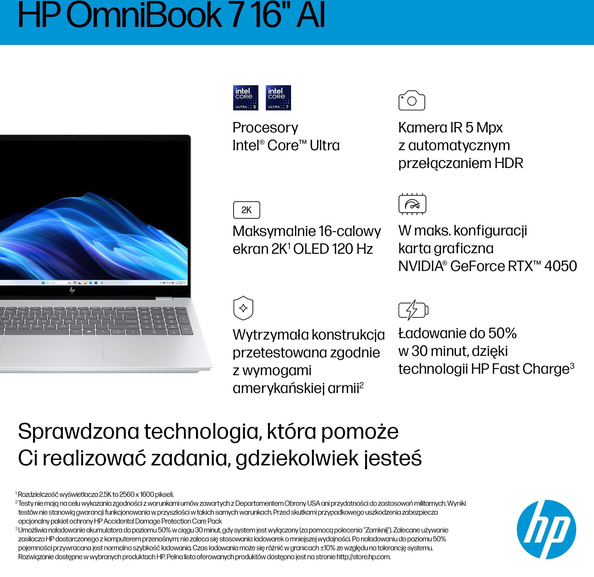 15481076_2_f Laptop HP OmniBook 7 AI 16-ay0221nw / 16" 2K / Ultra 5 225H / 16GB / 1TB / Windows 11 Home (C3CA0EA)