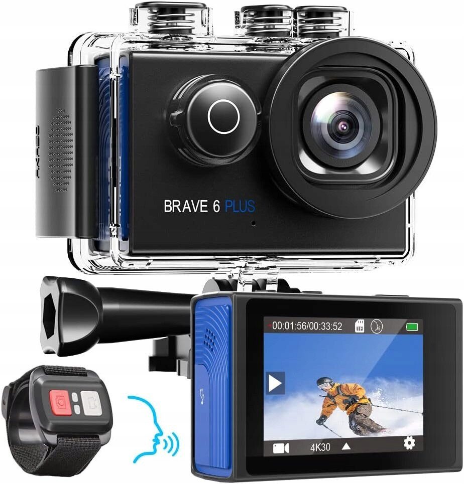 Kamera AKASO AKASO Brave 6 Plus kamera sportowa 4K30FPS 20MP WiFi ekran dotykowy 4XZoom