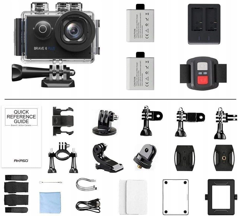 Kamera AKASO AKASO Brave 6 Plus kamera sportowa 4K30FPS 20MP WiFi ekran dotykowy 4XZoom