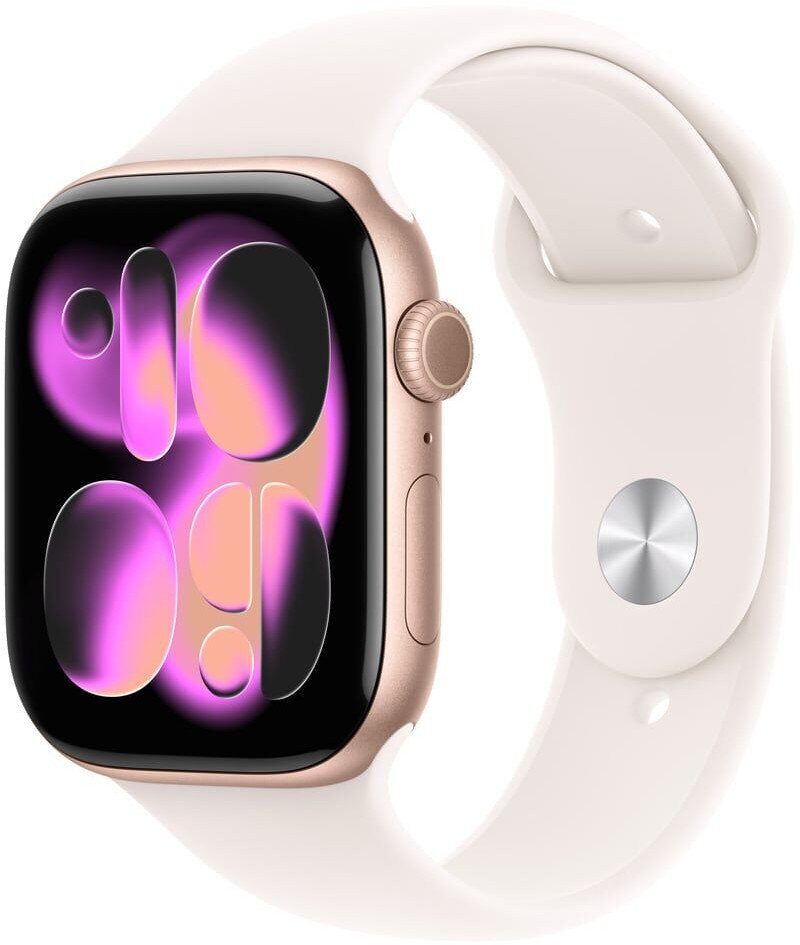 Smartwatch Apple Watch 11 GPS + Cellular 42mm Rose Gold Alu Sport Band S/M Różowy (MF8E4MP-A)