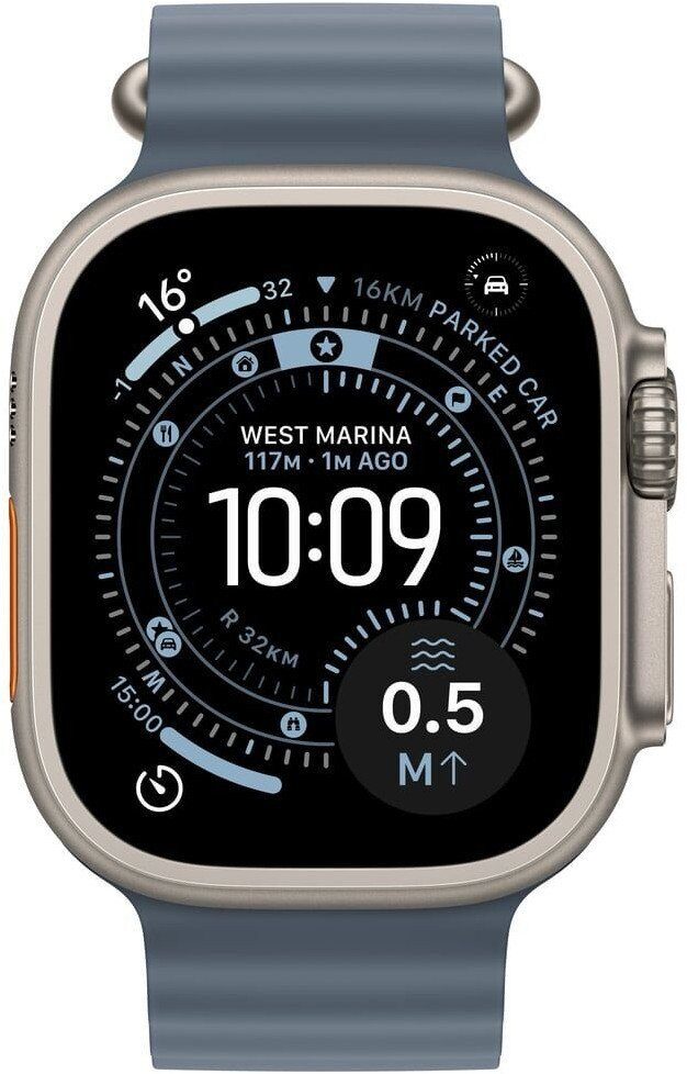 Smartwatch Apple Watch Ultra 3 GPS + Cellular 49mm Natural Titanium / Ocean Band Niebieski (MEWH4QP-A)