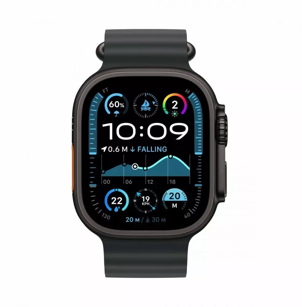 15519571_1_f Smartwatch Apple Watch Ultra 3 GPS + Cellular 49mm Black Titanium / Ocean Band Black (MF0J4QF/A)