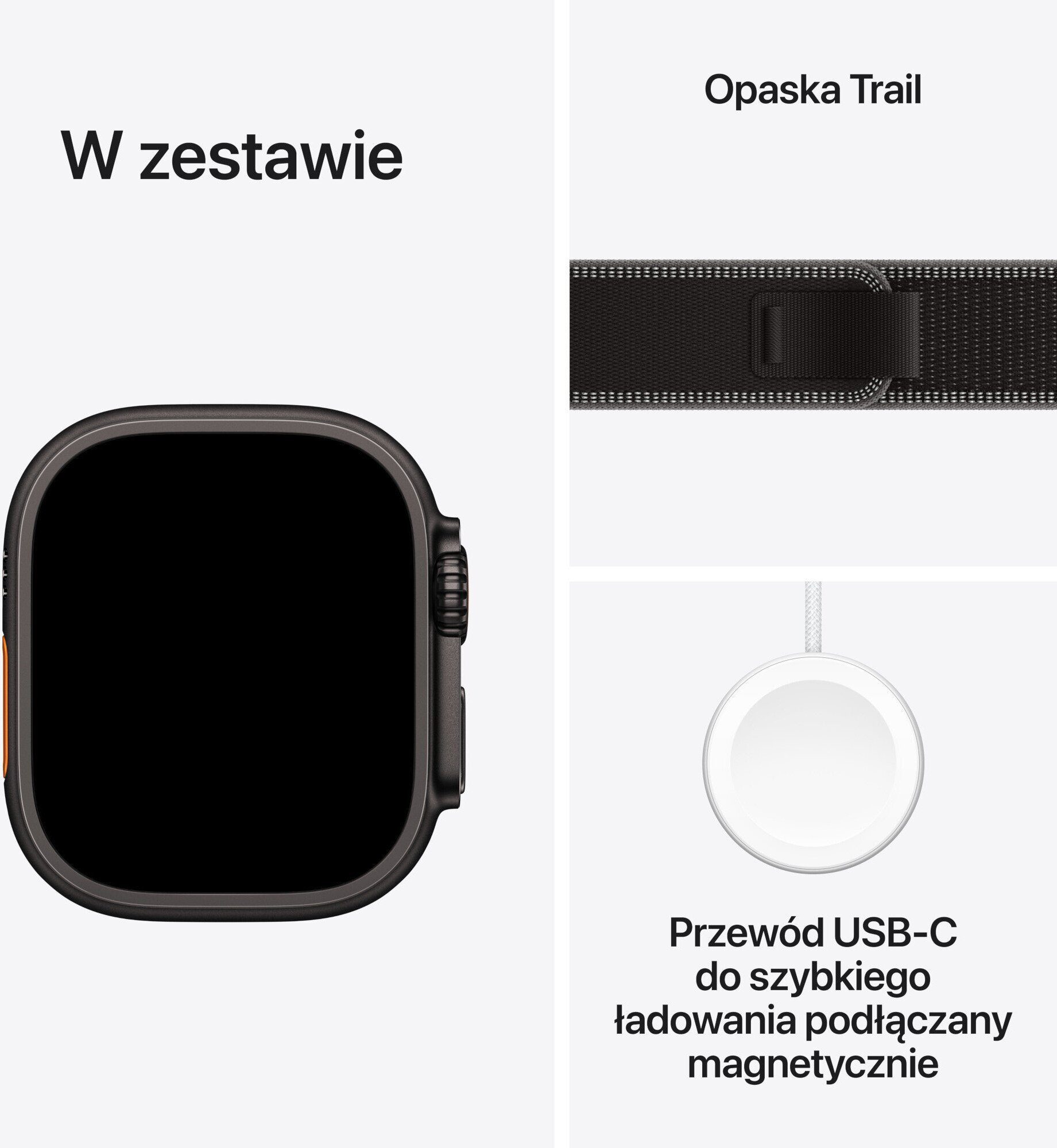15527383_4_f Smartwatch Apple Watch Ultra 3 GPS + Cellular 49mm Black Titanium / Trail Loop S/M Czarny (MF1D4QP/A)
