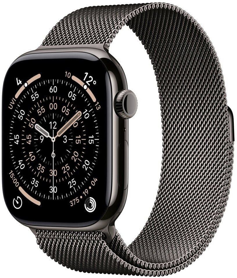 15533016_1_f Smartwatch Apple Watch 11 GPS + Cellular 46mm Slate Titanium Milanese Loop M/L Grafitowy (MFD44MP/A)