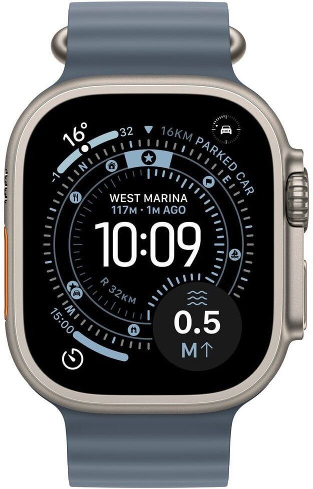 15535618_2_f Smartwatch Apple Watch Ultra 3 GPS + Cellular 49mm Titanium / Ocean Band Niebieski (MEWH4ET/A)