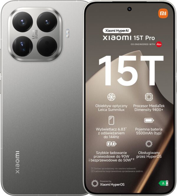 15536804_7_f Smartfon Xiaomi 15T Pro 5G 12/512GB Szary (68026)