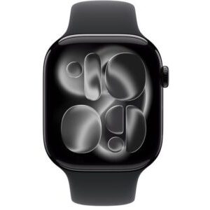 15537177_0_f Smartwatch Apple Watch Series 11 GPS 46mm Jet Black Aluminium Case with Black Sport Band - S/M - MEUW4ET/A