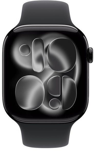 15537177_0_f Smartwatch Apple Watch Series 11 GPS 46mm Jet Black Aluminium Case with Black Sport Band - S/M - MEUW4ET/A