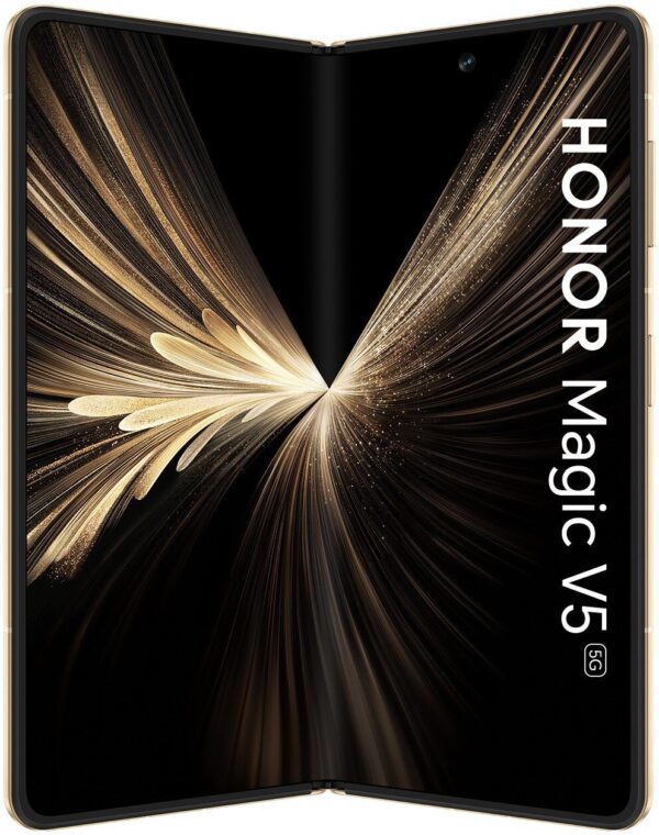 Smartfon Huawei HONOR Magic V5 5G (MBH-N49) AI Handy, Sim Free, 512GB Speicher 16GB RAM, Dual SIM, Android 15, Klappbildschirm Smartphone - Dawn Gold (5109BUHJ)