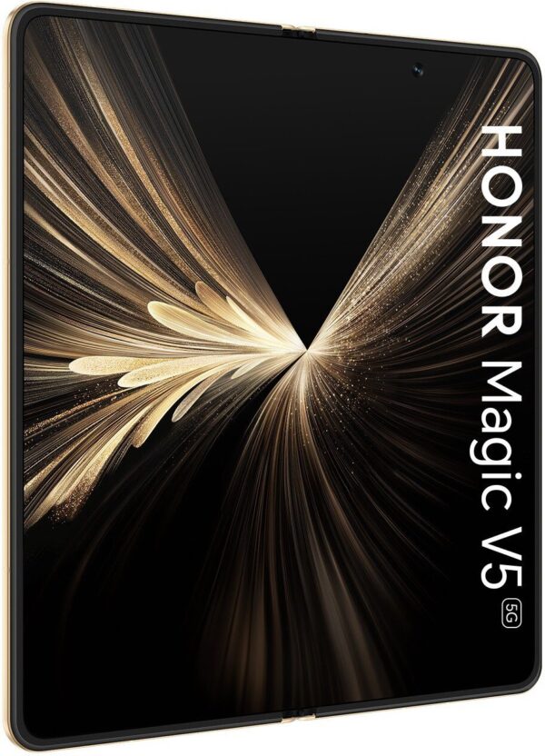 Smartfon Huawei HONOR Magic V5 5G (MBH-N49) AI Handy, Sim Free, 512GB Speicher 16GB RAM, Dual SIM, Android 15, Klappbildschirm Smartphone - Dawn Gold (5109BUHJ)