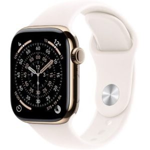 15545384_0_f Smartwatch Apple Watch 11 GPS + Cellular 46mm Gold Titanium Sport Band M/L Różowy (MFD64ZR/A)