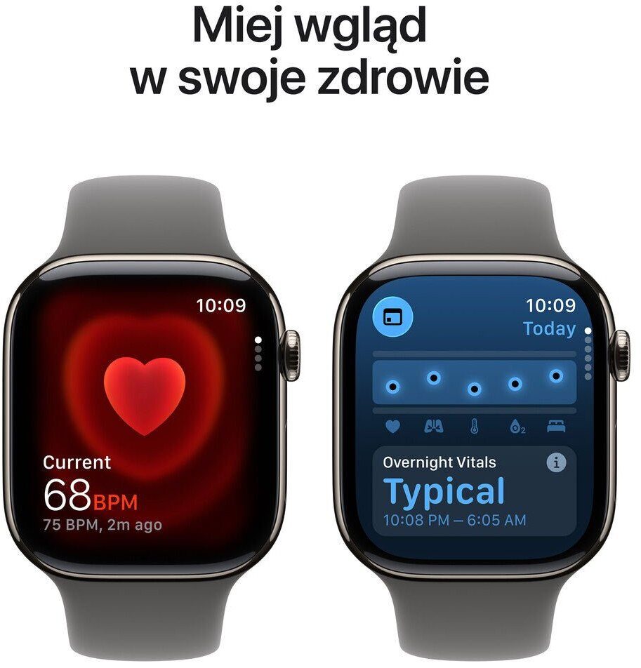 15545385_4_f Smartwatch Apple Watch 11 GPS + Cellular 46mm Natural Titanium Sport Band S/M Grafitowy (MFCW4ZR/A)
