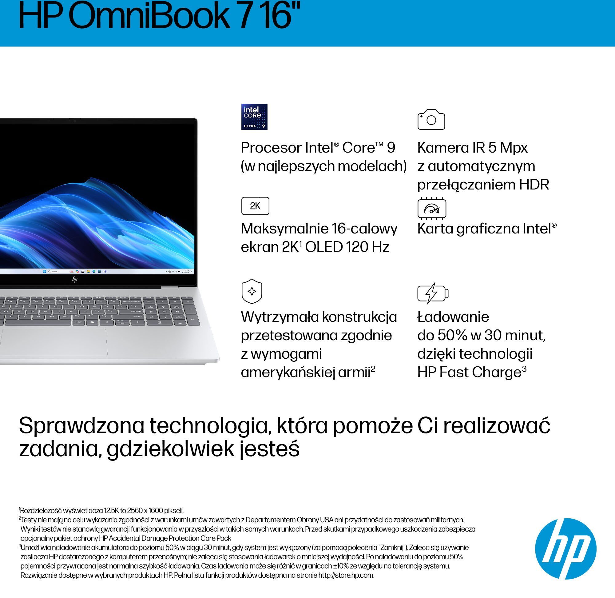 15545514_2_f Laptop HP OmniBook 7 16-az0220nw / 16" 2K / Core 7 240H / 16GB / 512GB / Windows 11 Home (C3BX7EA)