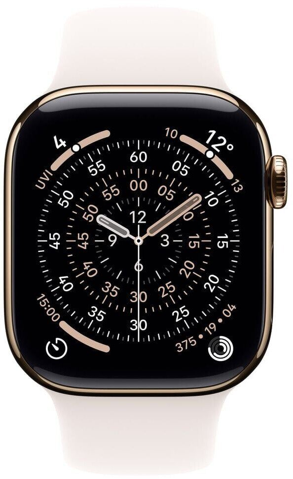 Smartwatch Apple Watch 11 GPS + Cellular 42mm Gold Titanium Sport Band M/L Różowy (MF8X4ZR/A)