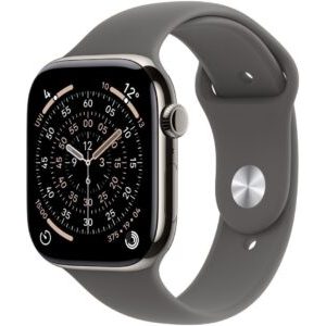 Smartwatch Apple Watch 11 GPS + Cellular 42mm Natural Titanium Sport Band S/M Grafitowy (MF8M4ZR/A)