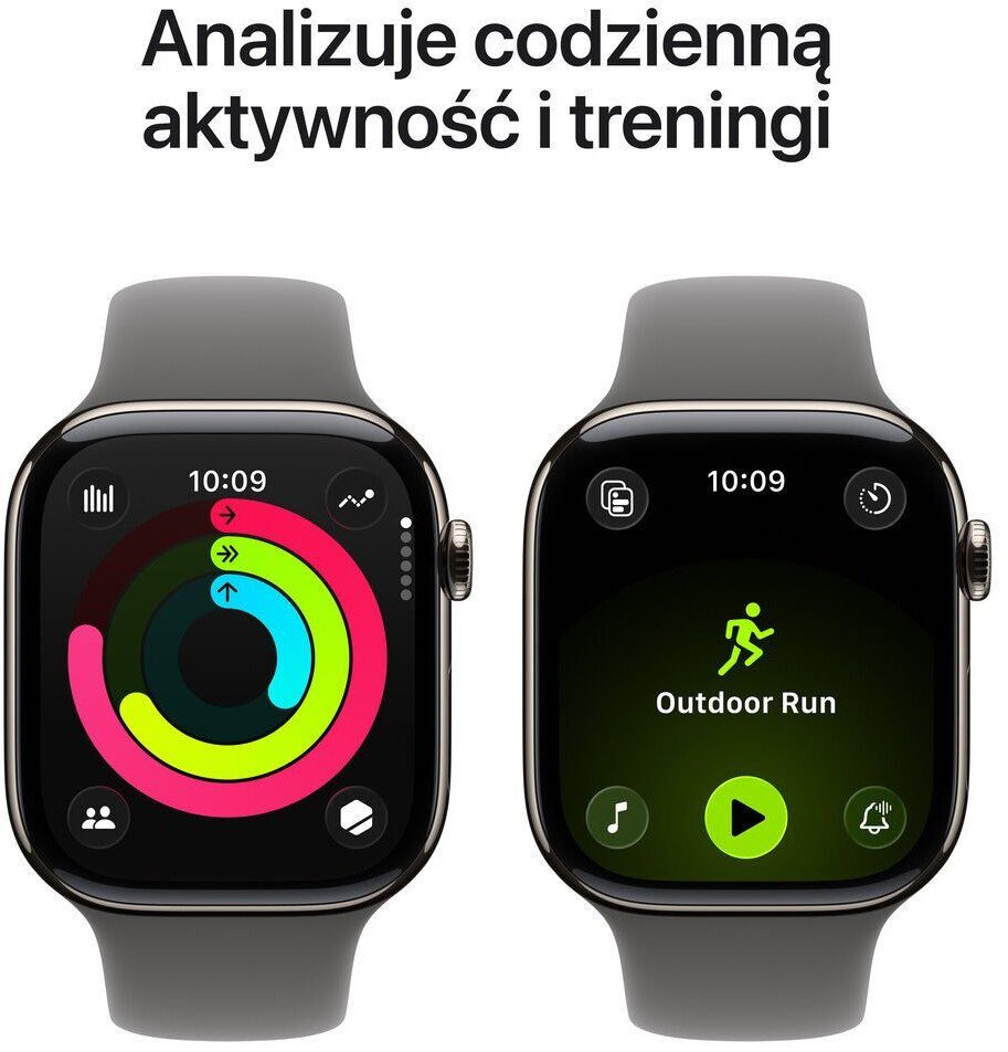 Smartwatch Apple Watch 11 GPS + Cellular 42mm Natural Titanium Sport Band S/M Grafitowy (MF8M4ZR/A)