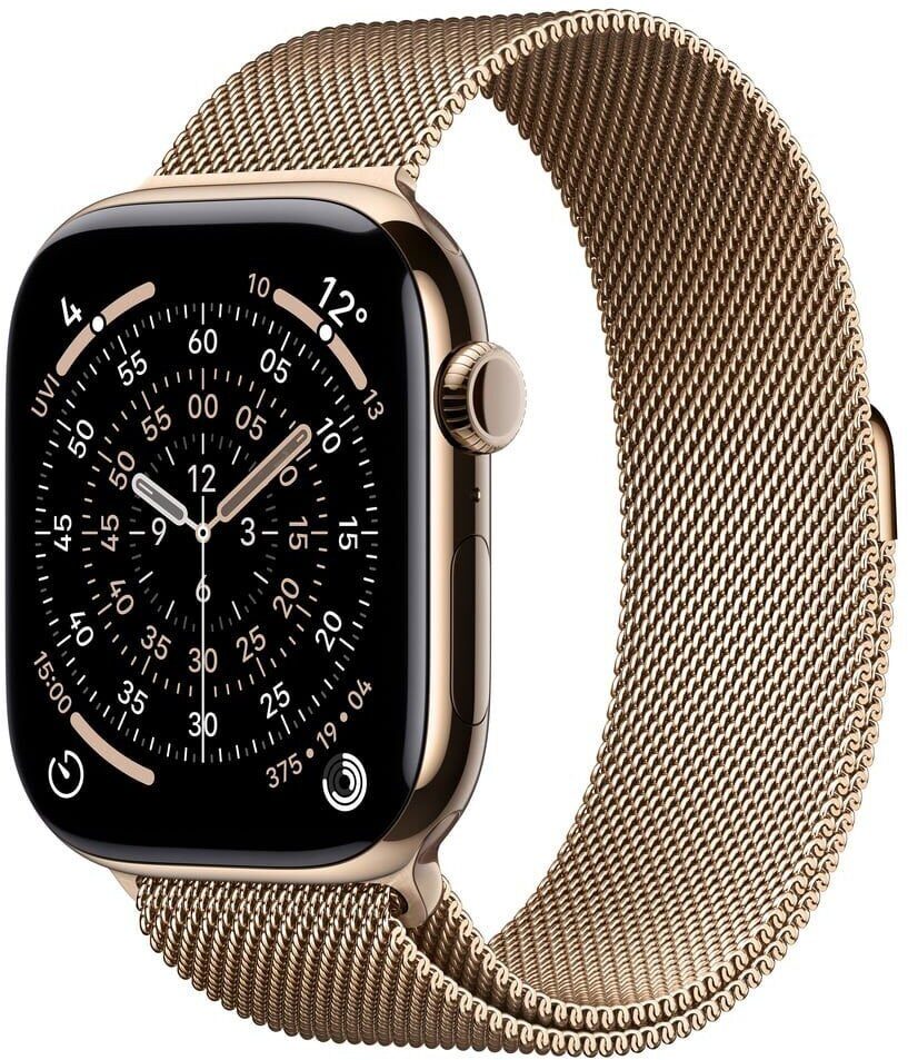 Smartwatch Apple Watch 11 GPS + Cellular 42mm Gold Titanium Milanese Loop S/M Złoty (MF8Y4MP-A)