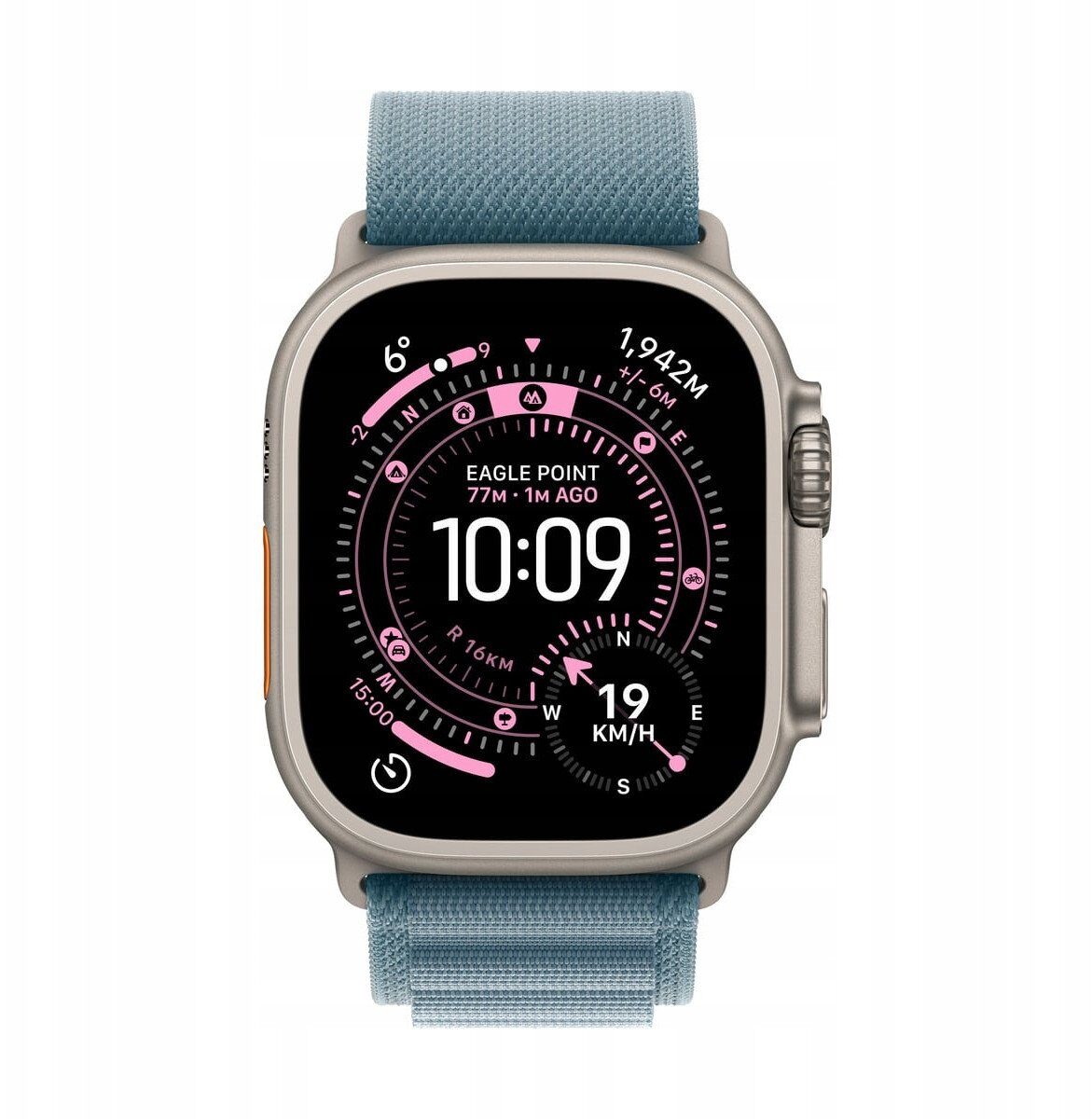 15592180_1_f Smartwatch Apple Watch Ultra 3 GPS + Cellular 49mm Titanium / Alpine Loop L Niebieski (MEWP4QP/A)