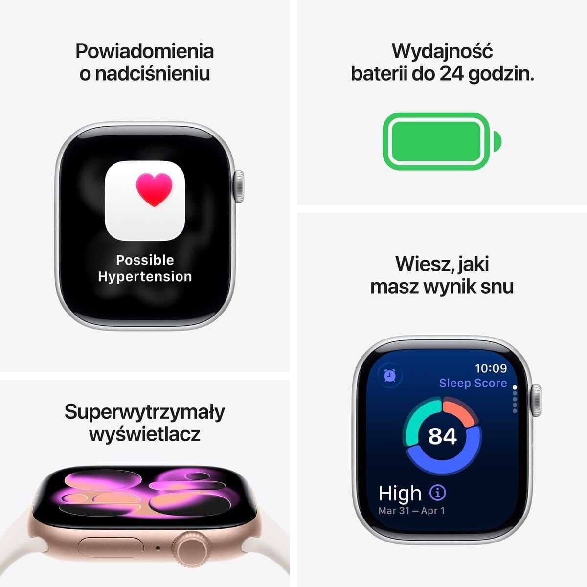 Smartwatch Apple Watch 11 GPS + Cellular 46mm Gold Titanium Sport Band S/M Różowy (MFD54ZR/A)