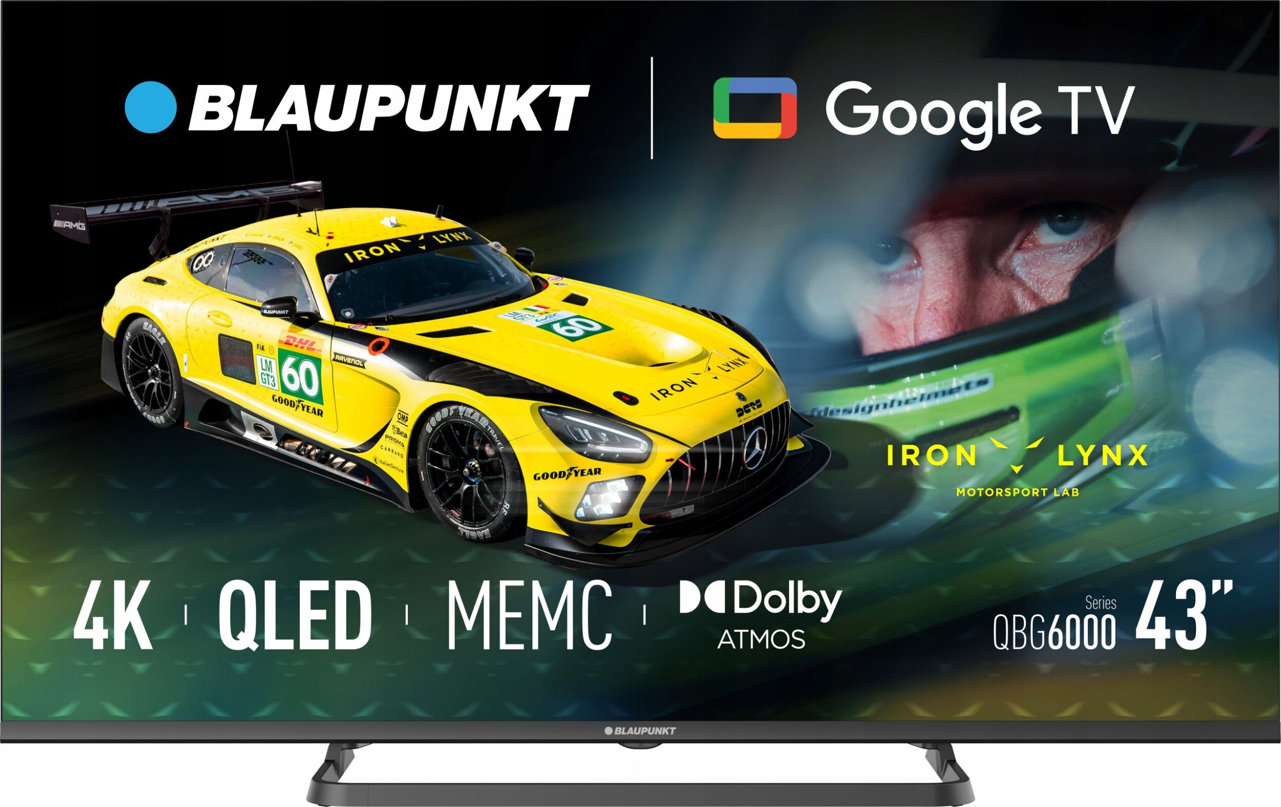 Telewizor Blaupunkt telewizor Smart TV Google TV UHD Q-LED 43" czarny 43QBG6000S