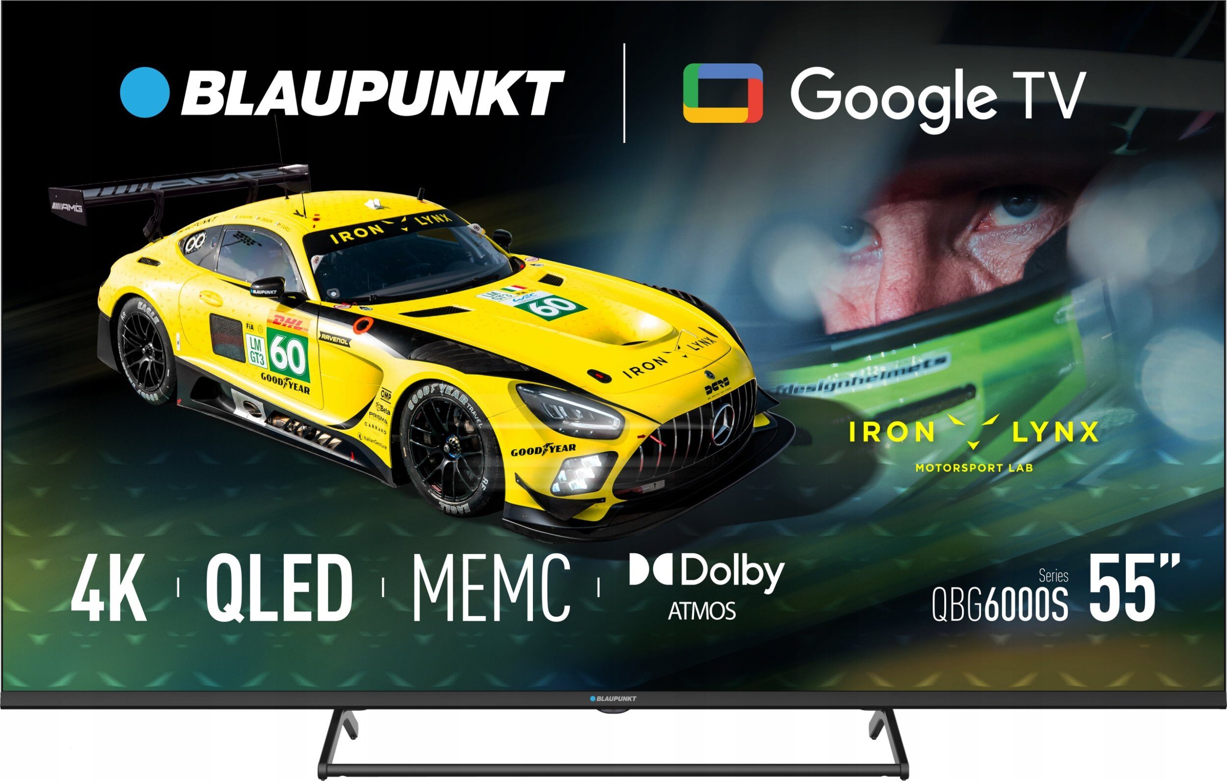 Telewizor Blaupunkt telewizor Smart TV Google TV UHD Q-LED 55" czarny 55QBG6000S