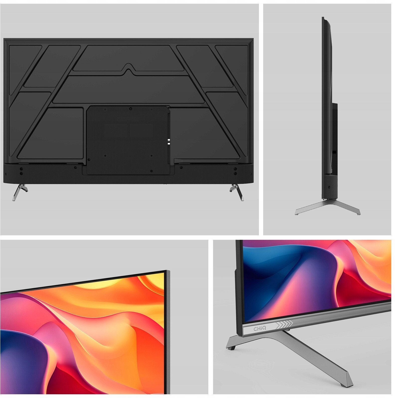 Telewizor CHiQ U55QST TV 55, UHD, QLED, Google TV, DLG 120 Hz, Dolby Audio, Frameless, metaliczna