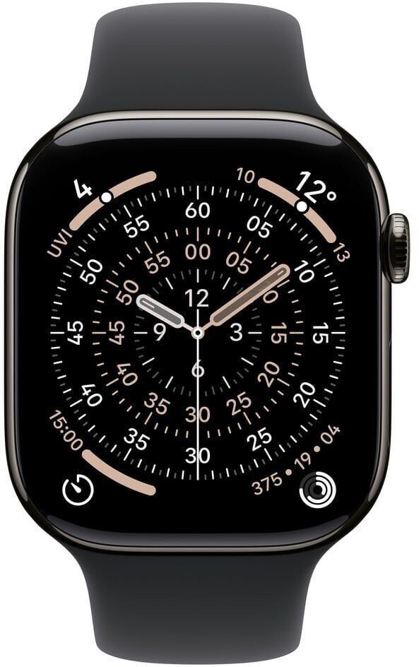 Smartwatch Apple Watch 11 GPS + Cellular 42mm Slate Titanium Sport Band M/L Czarny (MF8T4MP/A)