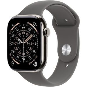 Smartwatch Apple Watch 11 GPS + Cellular 42mm Natural Titanium Sport Band S/M Grafitowy (MF8M4MP/A)