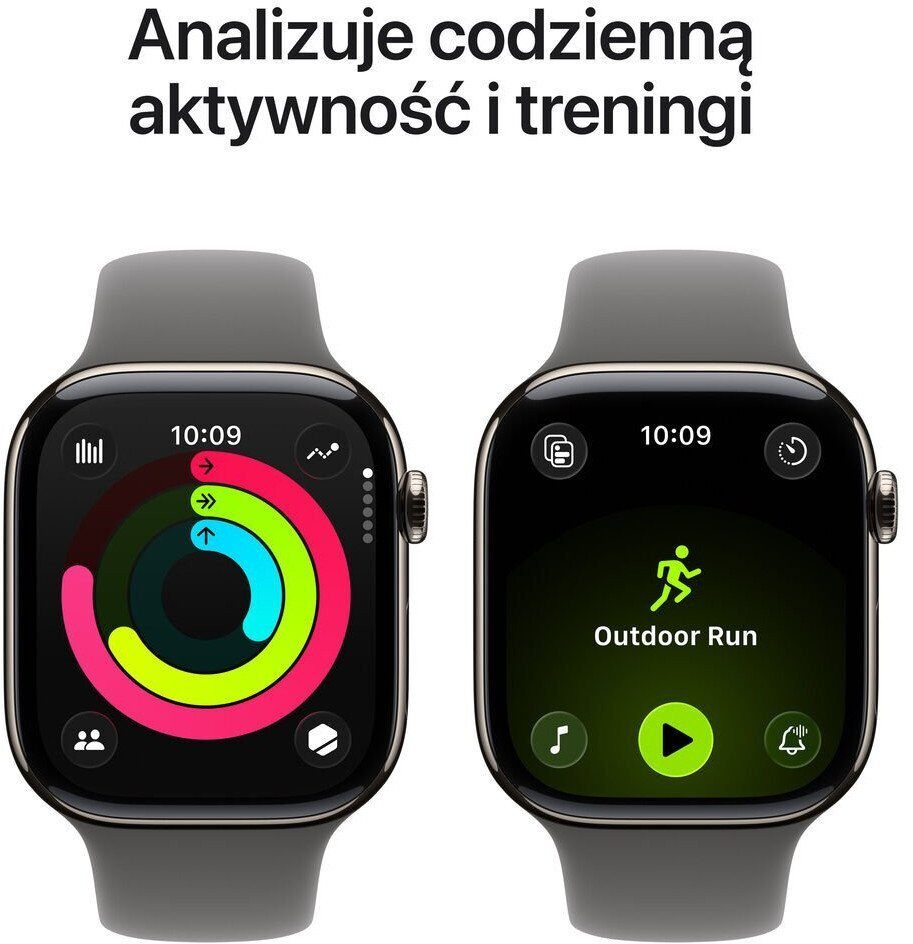 Smartwatch Apple Watch 11 GPS + Cellular 42mm Natural Titanium Sport Band S/M Grafitowy (MF8M4MP/A)