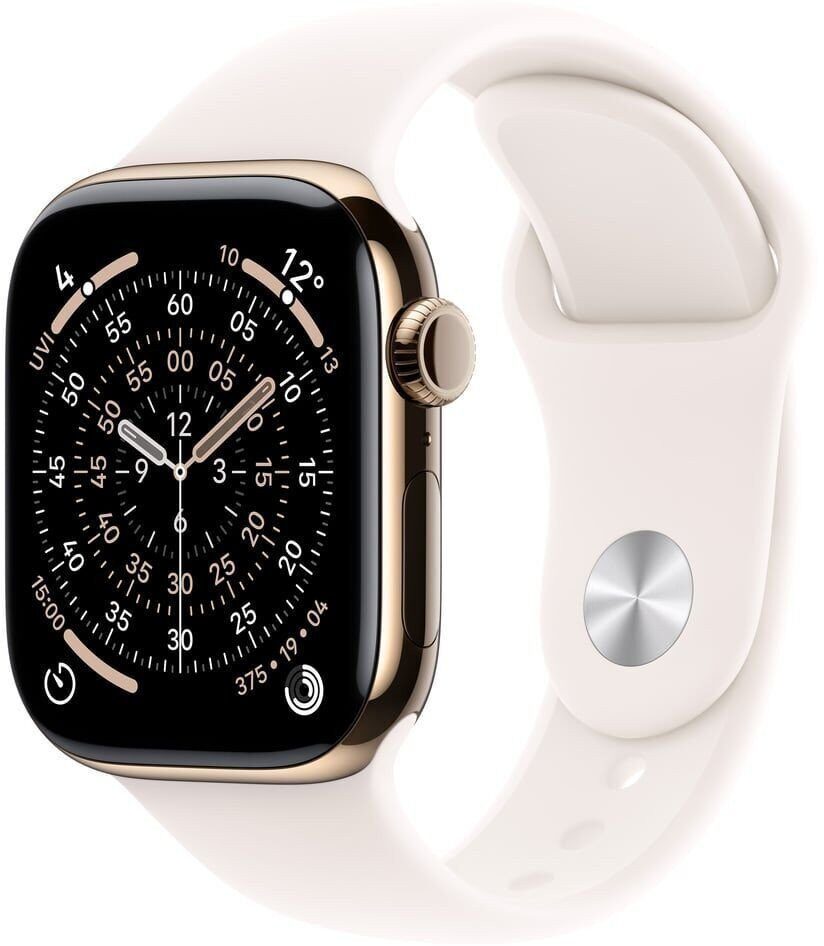 Smartwatch Apple Watch 11 GPS + Cellular 42mm Gold Titanium Sport Band S/M Różowy (MF8W4MP/A)