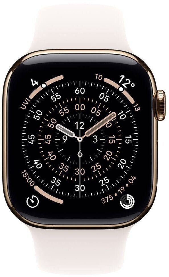 Smartwatch Apple Watch 11 GPS + Cellular 42mm Gold Titanium Sport Band S/M Różowy (MF8W4MP/A)