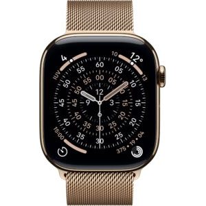 15625194_0_f Smartwatch Apple Watch Series 11 GPS + Cellular 46mm Gold Titanium Case with Gold Milanese Loop - M/L - MFD84ET/A