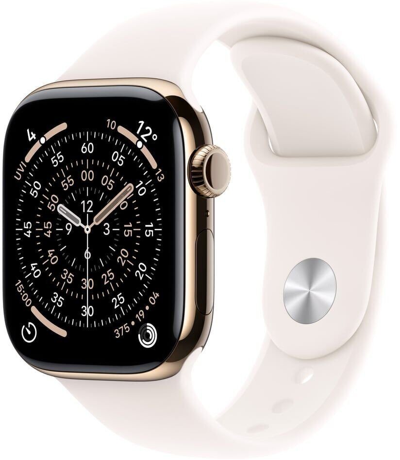 15648343_6_f Smartwatch Apple Watch 11 GPS + Cellular 46mm Gold Titanium Sport Band M/L Różowy (MFD64MP/A)