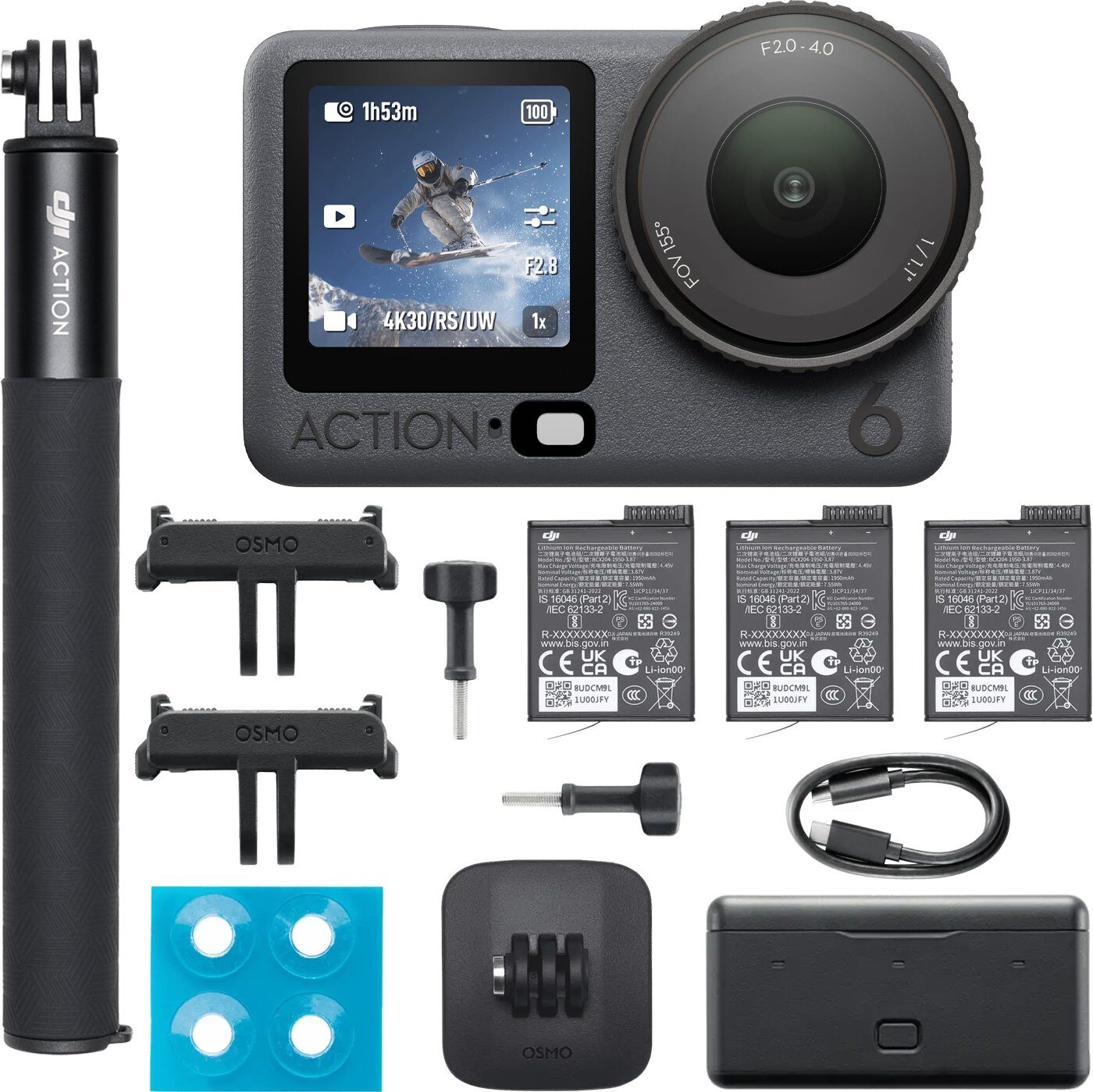 Kamera DJI Osmo Action 6 Adventure Combo czarna