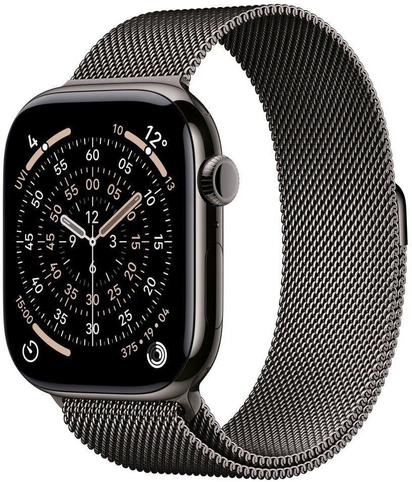 15659385_1_f Smartwatch Apple Watch 11 GPS + Cellular 46mm Slate Titanium Milanese Loop S/M Grafitowy (MFD34MP/A)