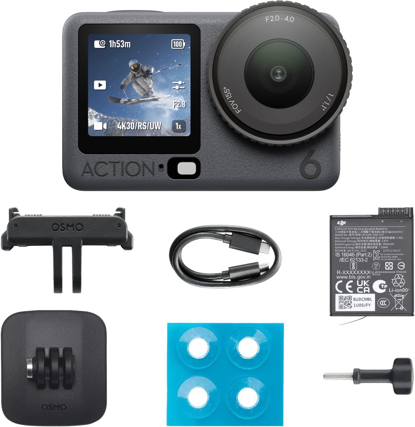 Kamera DJI Osmo Action 6 Standard Combo czarna