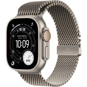 15662329_0_f Smartwatch Apple Watch Ultra 3 GPS + Cellular 49mm Natural Titanium Case with Natural Titanium Milanese Loop - Medium - MEWY4ET/A